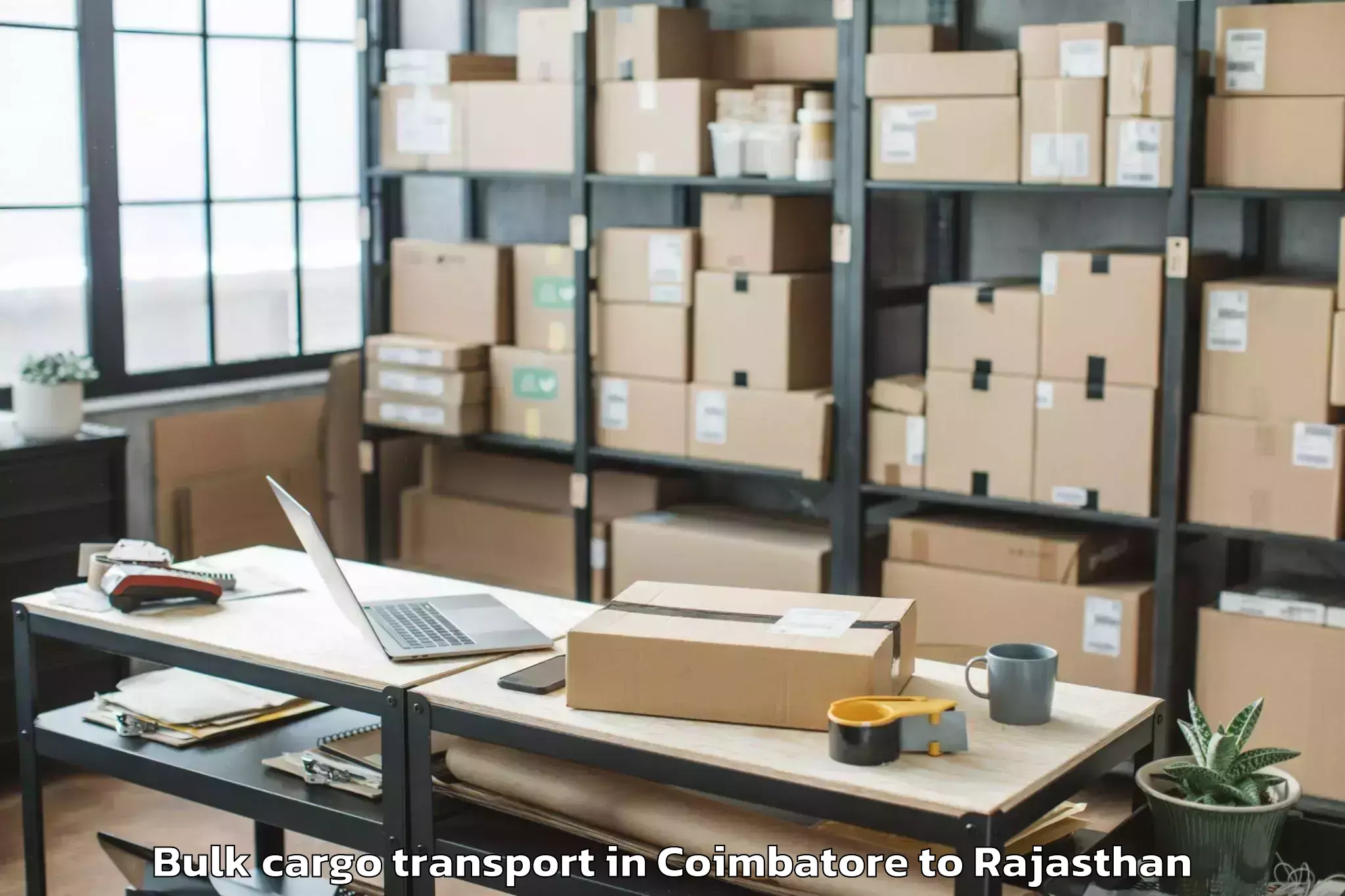 Reliable Coimbatore to Dausa Bulk Cargo Transport